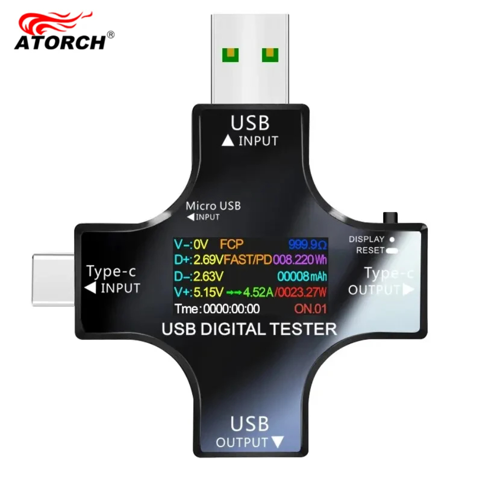 Usb Ammeter Tester - USB-тестер DC Type-C PD Цифровой вольтметр