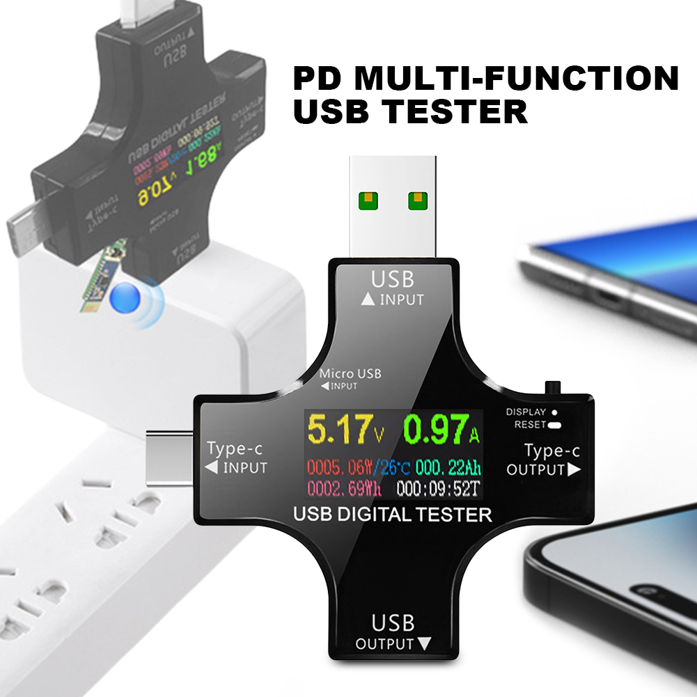 Usb Ammeter Tester - USB-тестер Type-C PD Цветной цифровой вольтметр