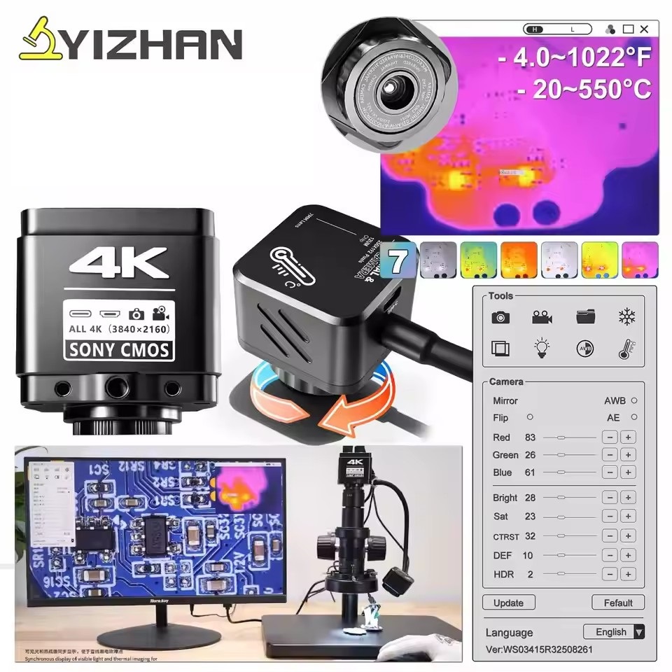 Electronics Repair Tools - Тепловизор YIZHAN 256*192 пикселей, 4K, для